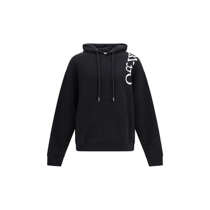 Sweatshirt Hoodie by Off-White for men in cotton black, white, signature & print features a edgy silhouette, detailed with a edgy hooded neckline and long-sleeve for a refined finish.