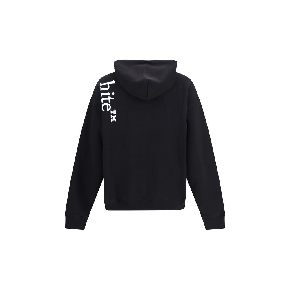 Sweatshirt Hoodie by Off-White for men in cotton black, white, signature & print features a edgy silhouette, detailed with a edgy hooded neckline and for a refined finish.