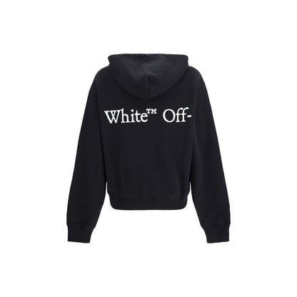 Sweatshirt Hoodie by Off-White for men in cotton black, white & print features an luminous silhouette, showcasing a sophisticated hooded neckline and for a truly luminous look.