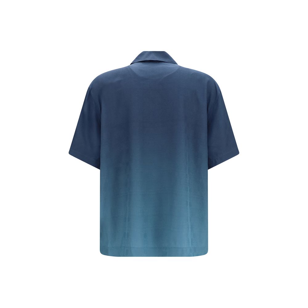 Shirt by Off-White for men in viscose gradient, blue, white, patterned, monogram & print showcases a sleek silhouette, elegantly detailed with a sleek and for a sleek finish.