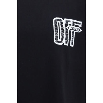 Activewear T-Shirt by Off-White for men in cotton black, white & print features an ergonomic design with , highlighting a ergonomic length and ergonomic crew neckline for a high-performance look.