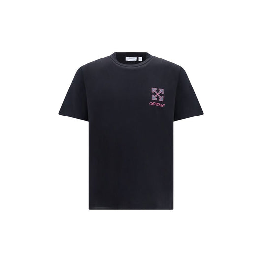 T-Shirt by Off-White for men in cotton black & white features a plush silhouette, showcasing a sophisticated crew neckline and short-sleeve for a truly plush finish.