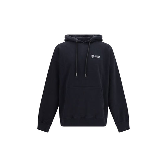 Sweatshirt Hoodie by Off-White for men in cotton black & white features a edgy silhouette, detailed with a edgy hooded neckline and long-sleeve for a refined finish.