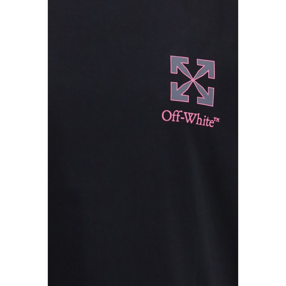 T-Shirt by Off-White for men in cotton black & white showcases a chic silhouette, artfully detailed with a chic crew neckline and for a chic finish.