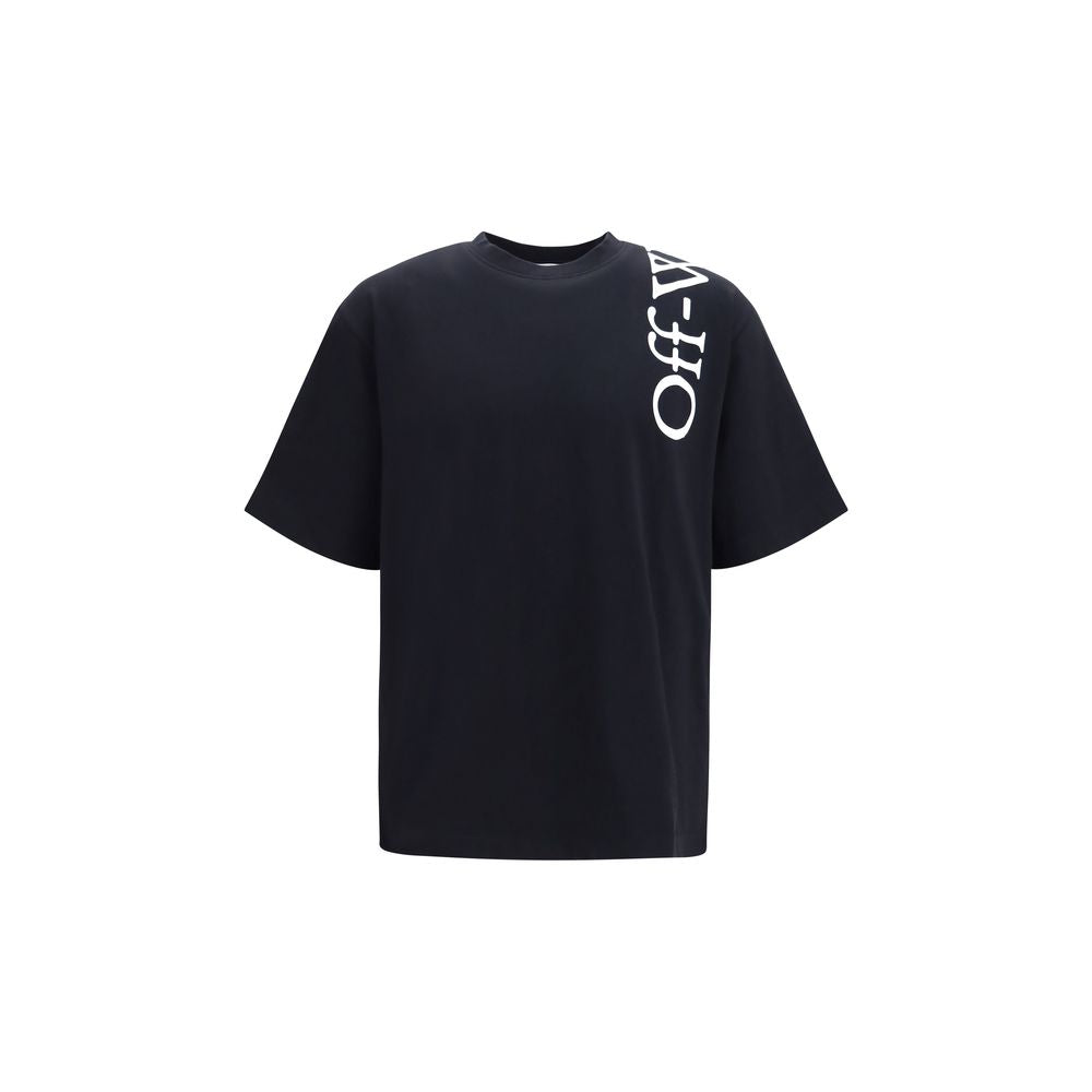 Activewear T-Shirt by Off-White for men in cotton black, white & print features an athletic silhouette with short-sleeve sleeves and a crew neckline neckline, enhanced by high-performance .