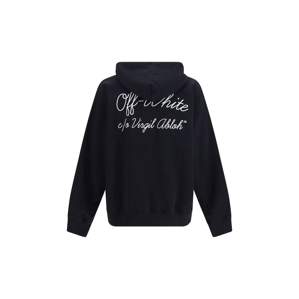 Sweatshirt Hoodie by Off-White for men in cotton black & white showcases a city-ready silhouette, artfully detailed with a signature hooded neckline and for a city-ready finish.