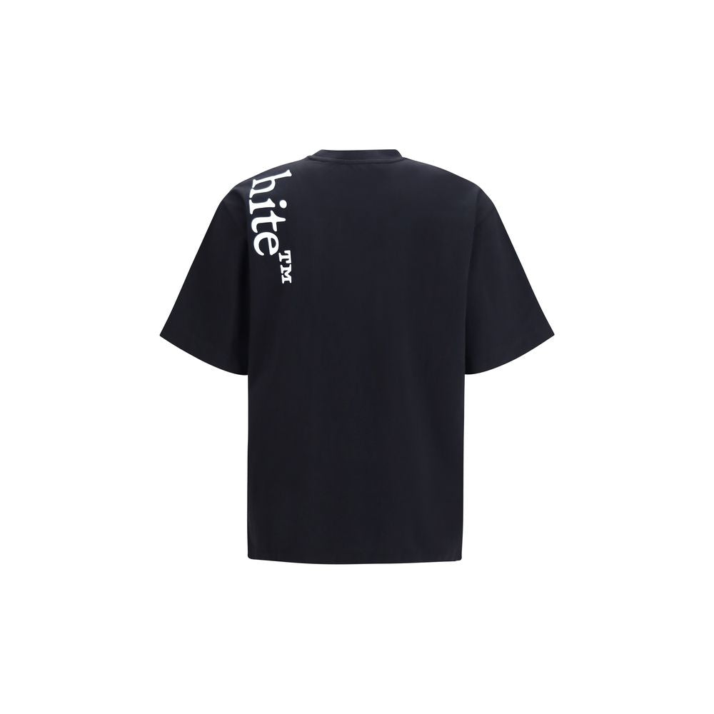 Activewear T-Shirt by Off-White for men in cotton black, white & print features a dynamic silhouette with and crew neckline enhanced by functional .