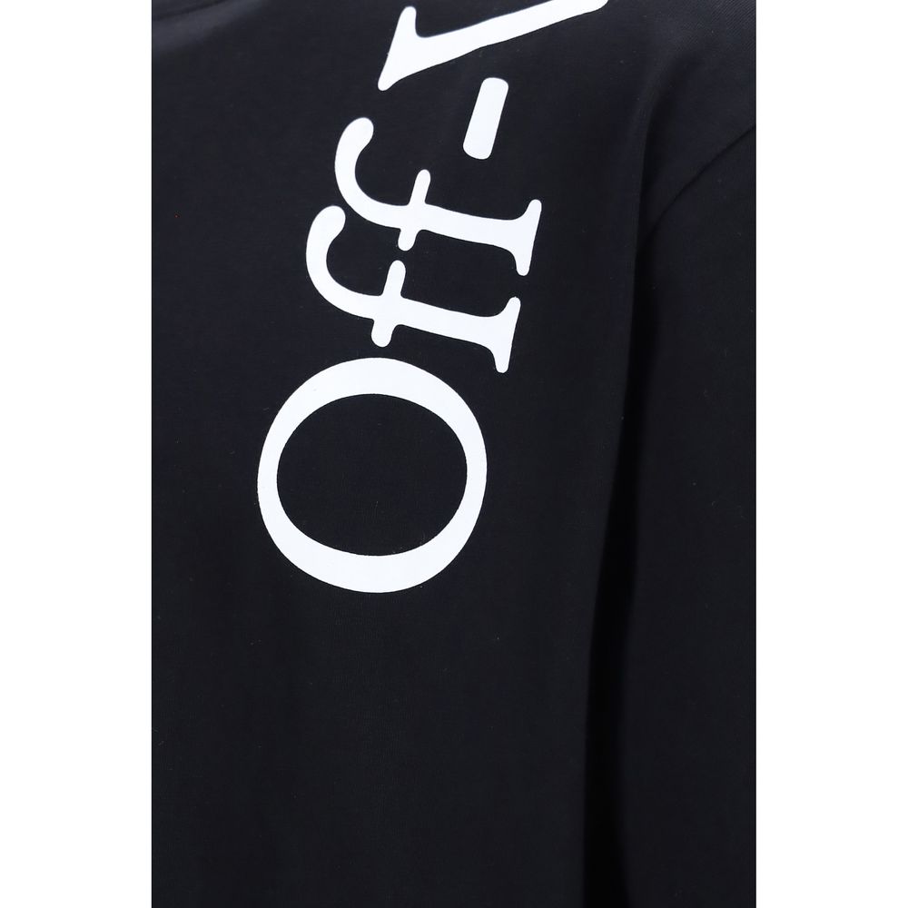 Activewear T-Shirt by Off-White for men in cotton black, white & print presents a kinetic silhouette, showcasing the kinetic and crew neckline alongside functional for a premium, athletic look.