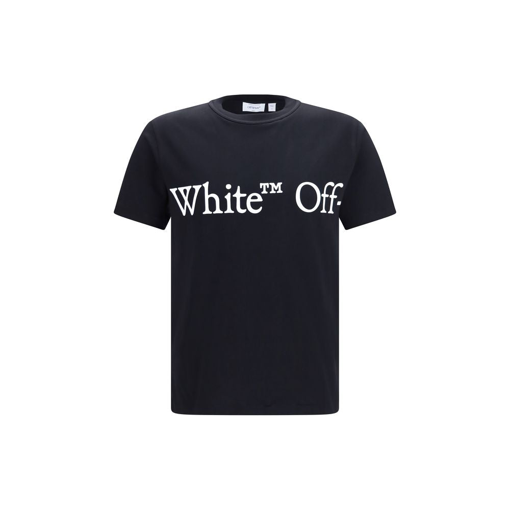 T-Shirt by Off-White for men in cotton black, white, signature & print showcases a dramatic silhouette, elegantly detailed with a dramatic crew neckline and short-sleeve for a truly dramatic finish.