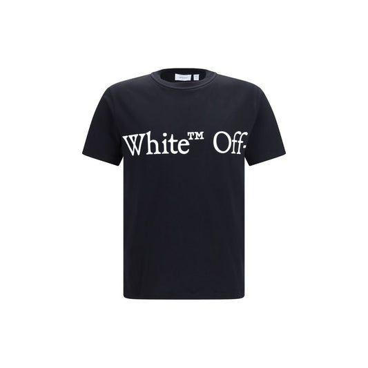 T-Shirt by Off-White for men in cotton black, white, signature & print showcases a dramatic silhouette, elegantly detailed with a dramatic crew neckline and short-sleeve for a truly dramatic finish.