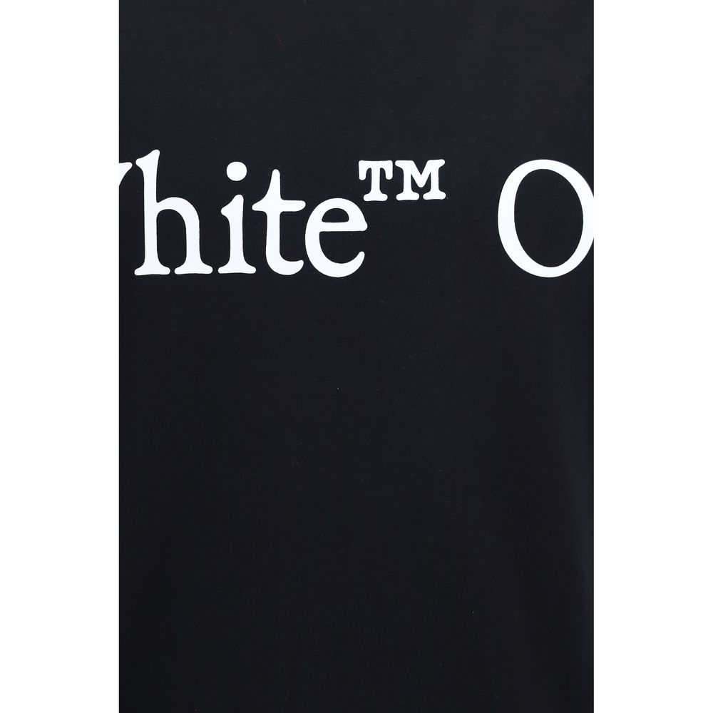 T-Shirt by Off-White for men in cotton black, white, signature & print features an on trend silhouette, perfectly showcasing a on trend and crew neckline for an elevated aesthetic.