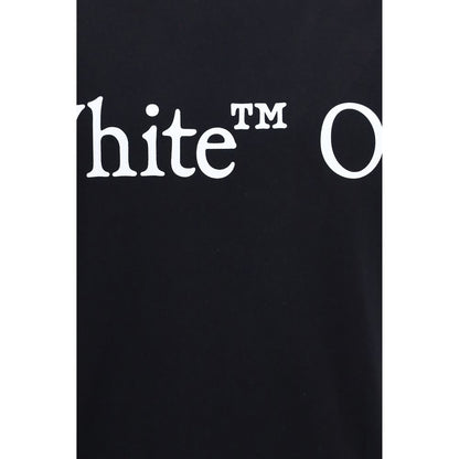 T-Shirt by Off-White for men in cotton black, white, signature & print features an on trend silhouette, perfectly showcasing a on trend and crew neckline for an elevated aesthetic.