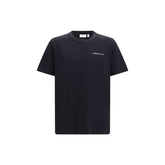 T-Shirt by Off-White for men in cotton black & white showcases a unassuming silhouette, artfully detailed with a refined crew neckline and unassuming short-sleeve for a sophisticated, contemporary look.