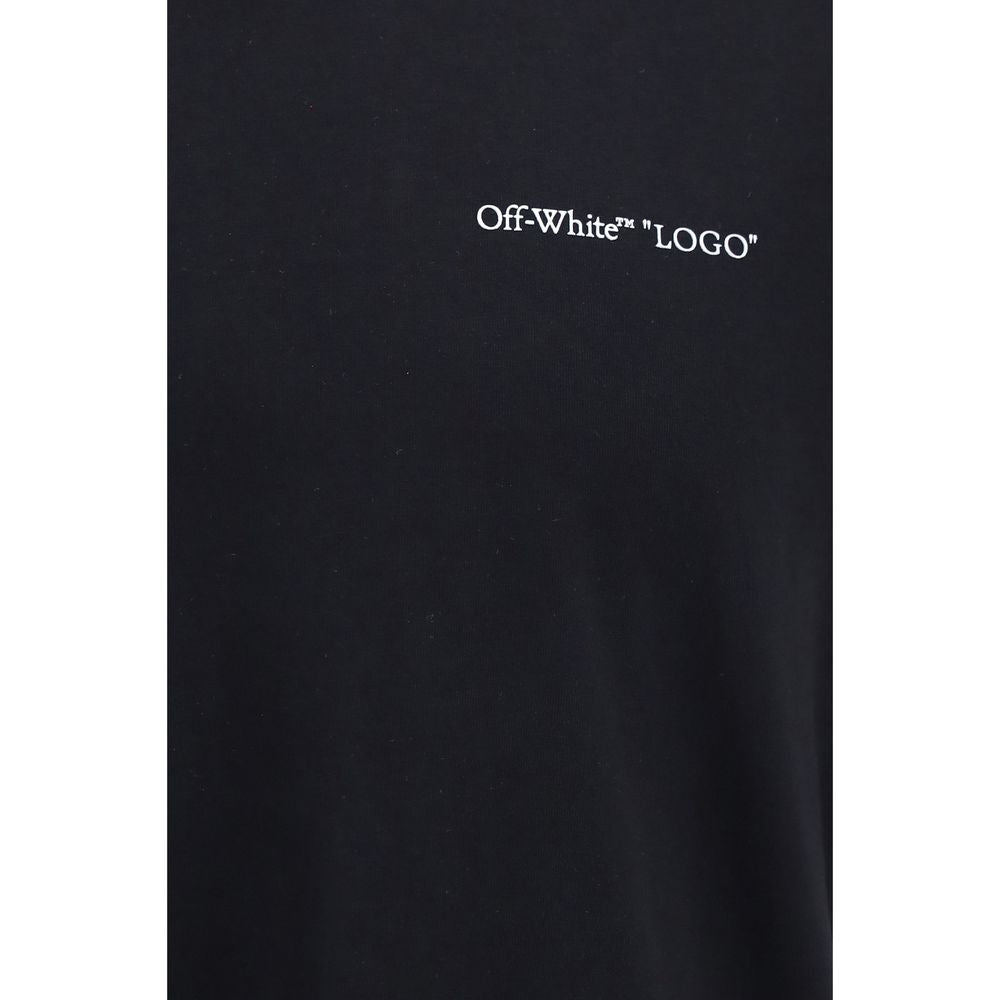 T-Shirt by Off-White for men in cotton black & white features an on trend silhouette, perfectly showcasing a on trend and crew neckline for an elevated aesthetic.