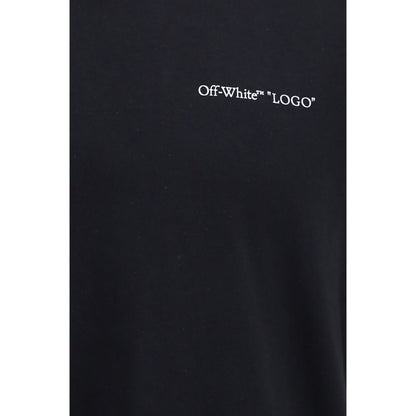 T-Shirt by Off-White for men in cotton black & white features an on trend silhouette, perfectly showcasing a on trend and crew neckline for an elevated aesthetic.