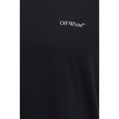 T-Shirt by Off-White for men in cotton black & white showcases a unassuming silhouette, artfully detailed with a refined crew neckline and unassuming for a sophisticated, contemporary look.