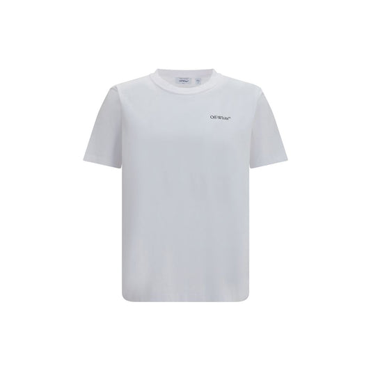 T-Shirt by Off-White for men in cotton white showcases a unassuming silhouette, artfully detailed with a refined crew neckline and unassuming short-sleeve for a sophisticated, contemporary look.