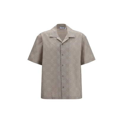 Shirt by Off-White for men in cotton beige, white, patterned, monogram & print presents a discerning silhouette, showcasing a sophisticated and for a truly discerning finish.