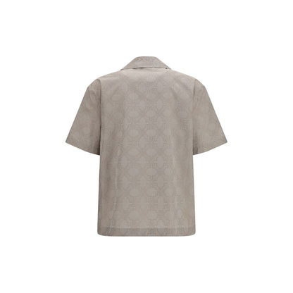 Shirt by Off-White for men in cotton beige, white, patterned, monogram & print features an polished silhouette, showcasing a sophisticated and detail for a truly polished finish.