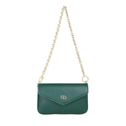 MIRIADE Polyethylene & Polyurethane Shoulder Bag - Bicolour Green