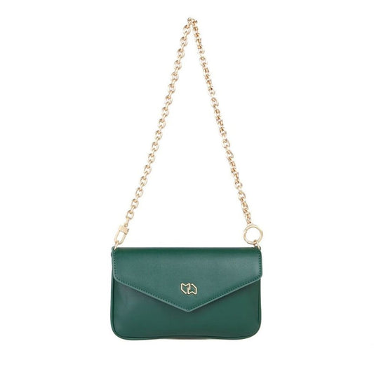 MIRIADE Polyethylene & Polyurethane Shoulder Bag - Bicolour Green