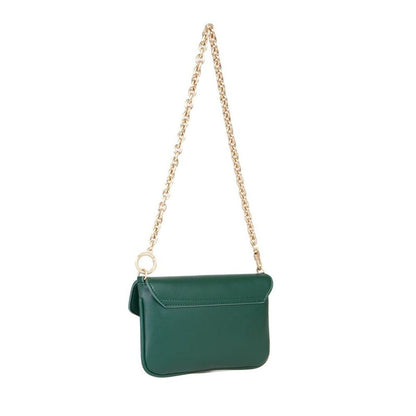 MIRIADE Polyethylene & Polyurethane Shoulder Bag - Bicolour Green