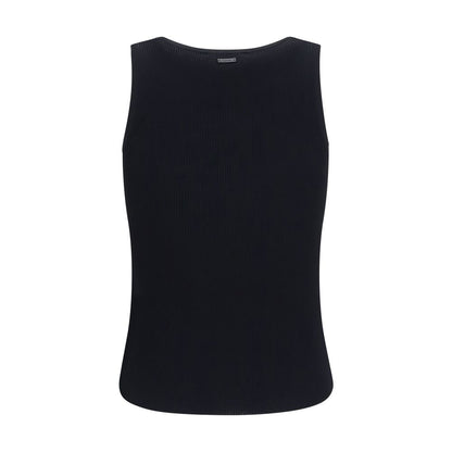 Tank Top by Max Mara for women in polyester & viscose black showcases a sublime silhouette, with and round neckline details for a sublime finish.