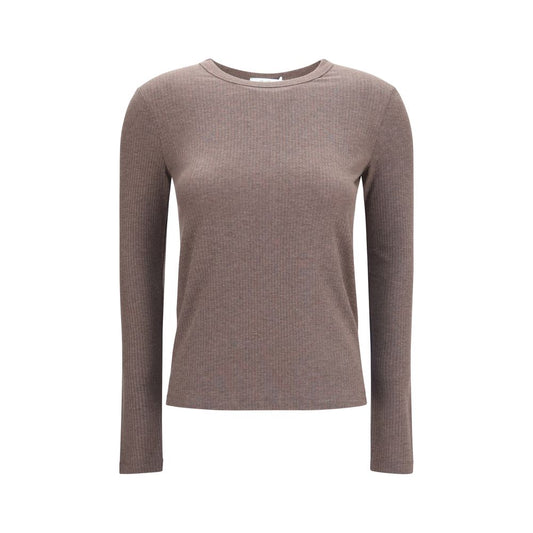 Sweatshirt by Max Mara for women in lyocell & silk brown & signature features an magnificent silhouette, showcasing a sophisticated crew neckline and long-sleeve detail for a truly magnificent finish.