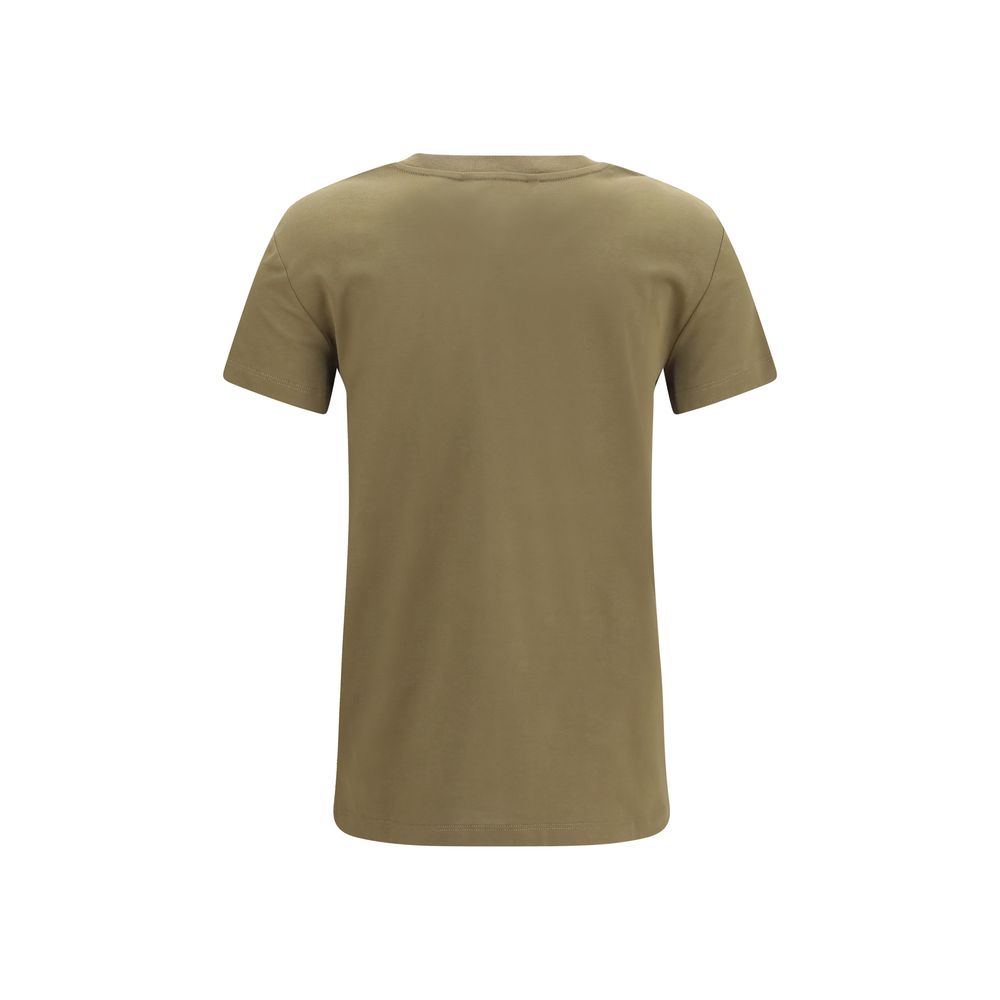 Activewear T-Shirt by Max Mara for women in cotton bicolour, patterned & monogram features an contemporary design with , a length, and a contemporary crew neckline.