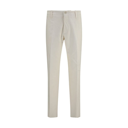 Casual Pants by Lardini for men in viscose beige features an refined tailoring silhouette, showcasing a premium straight-leg, regular-fit & wide with a and long cut for a refined tailoring look.