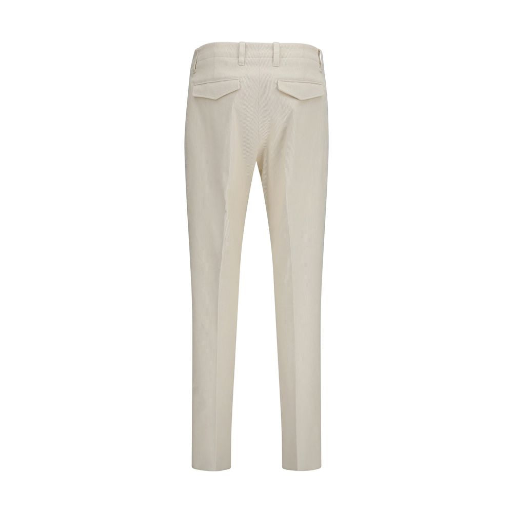 Casual Pants by Lardini for men in viscose beige presents a tailored silhouette, showcasing a tailored straight-leg, regular-fit & wide and long cut with a refined for a truly tailored aesthetic.
