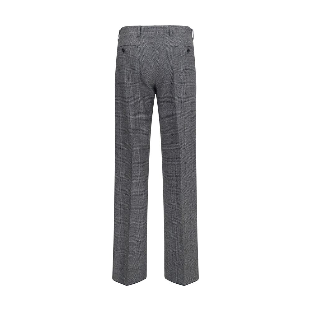 Trousers by Lardini for men in cotton polyester gray, patterned & houndstooth features a tailored silhouette with a tailored straight-leg & regular-fit, defined by its long and a sophisticated .