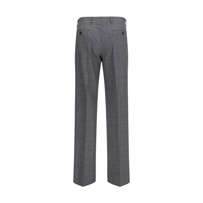 Trousers by Lardini for men in cotton polyester gray, patterned & houndstooth features a tailored silhouette with a tailored straight-leg & regular-fit, defined by its long and a sophisticated .
