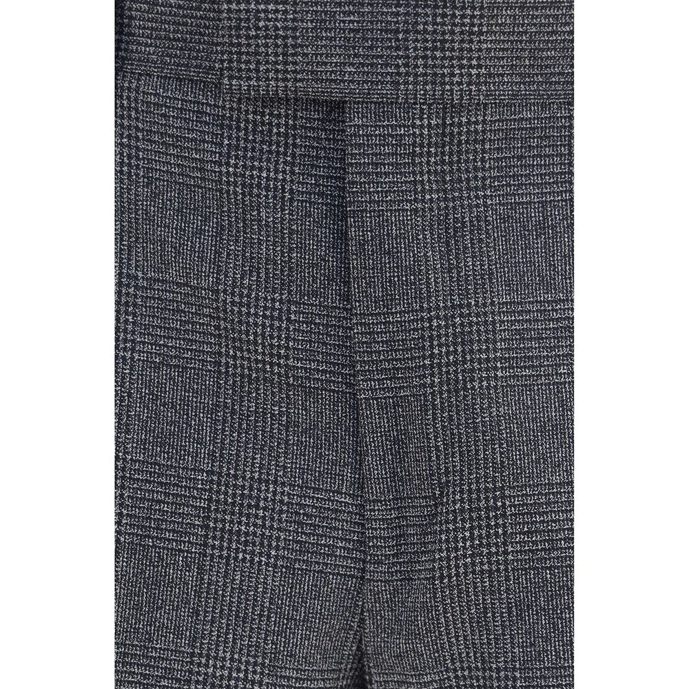 Trousers by Lardini for men in cotton polyester gray, patterned & houndstooth presents a perennial silhouette, meticulously tailored with a straight-leg & regular-fit cut, long finish, and an elegant .