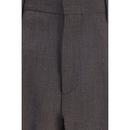 Trousers by Lardini for men in viscose gray, patterned & houndstooth features a tailored silhouette with a tailored straight-leg & regular-fit, defined by its long and a sophisticated .