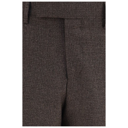 Trousers by Lardini for men in viscose brown features a tailored silhouette with a tailored straight-leg & regular-fit, defined by its long and a sophisticated .