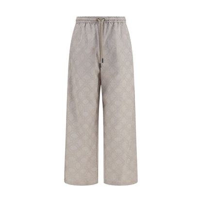 Casual Pants by Off-White for men in cotton beige, white, monogram & print features an sophisticated and relaxed-fit & oversized with a precise long, creating a sophisticated and sophisticated silhouette.
