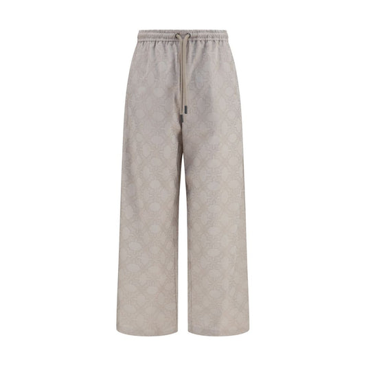 Casual Pants by Off-White for men in cotton beige, white, monogram & print features an sophisticated and relaxed-fit & oversized with a precise long, creating a sophisticated and sophisticated silhouette.