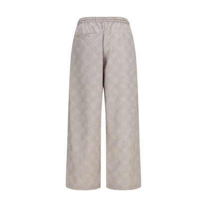 Casual Pants by Off-White for men in cotton beige, white, monogram & print features a polished silhouette with a polished relaxed-fit & oversized, reaching a polished long and finished with a polished .