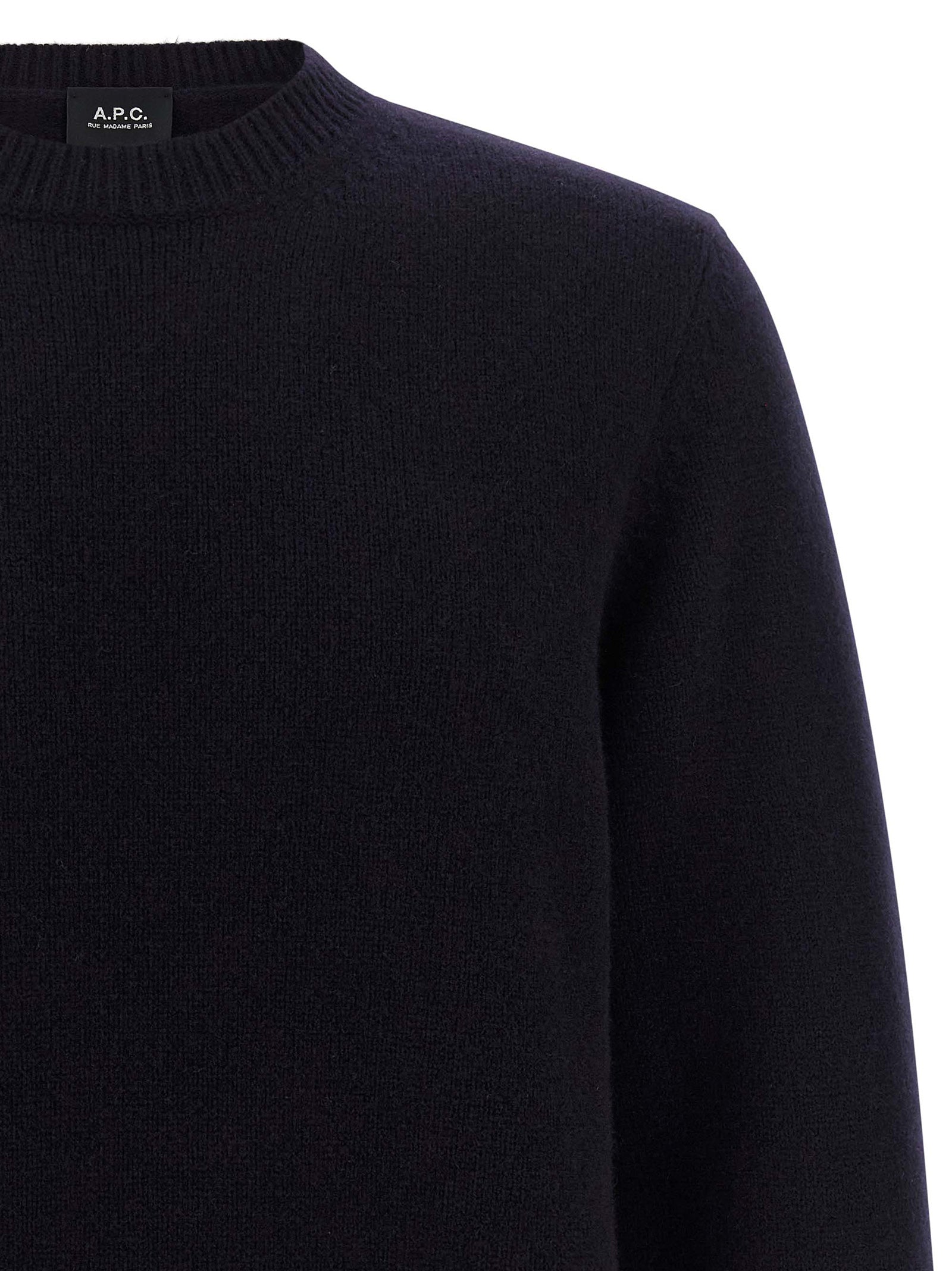 Cardigan by A.P.C. for men in wool navy & jacquard features an crisp silhouette, showcasing a sophisticated and detail for a truly crisp finish.