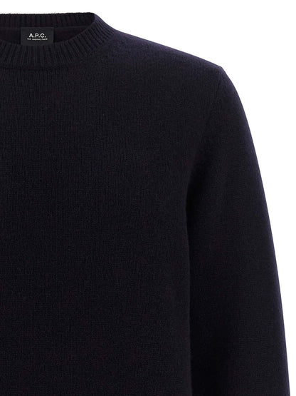 Cardigan by A.P.C. for men in wool navy & jacquard features an crisp silhouette, showcasing a sophisticated and detail for a truly crisp finish.
