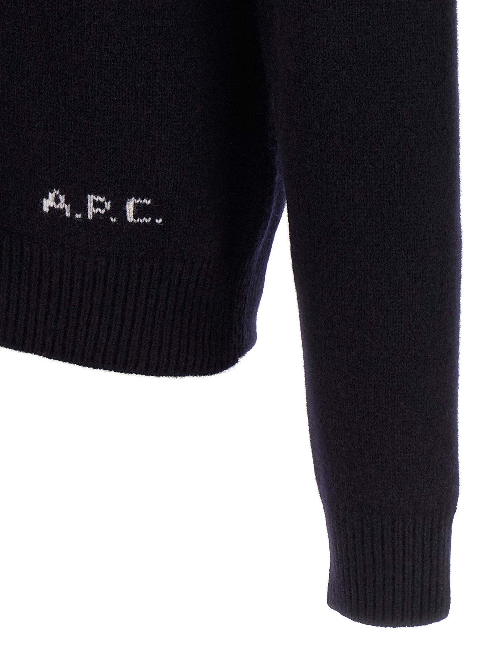 Cardigan by A.P.C. for men in wool navy & jacquard presents a textural silhouette, artfully finished with a textural and for a sophisticated, textural look.