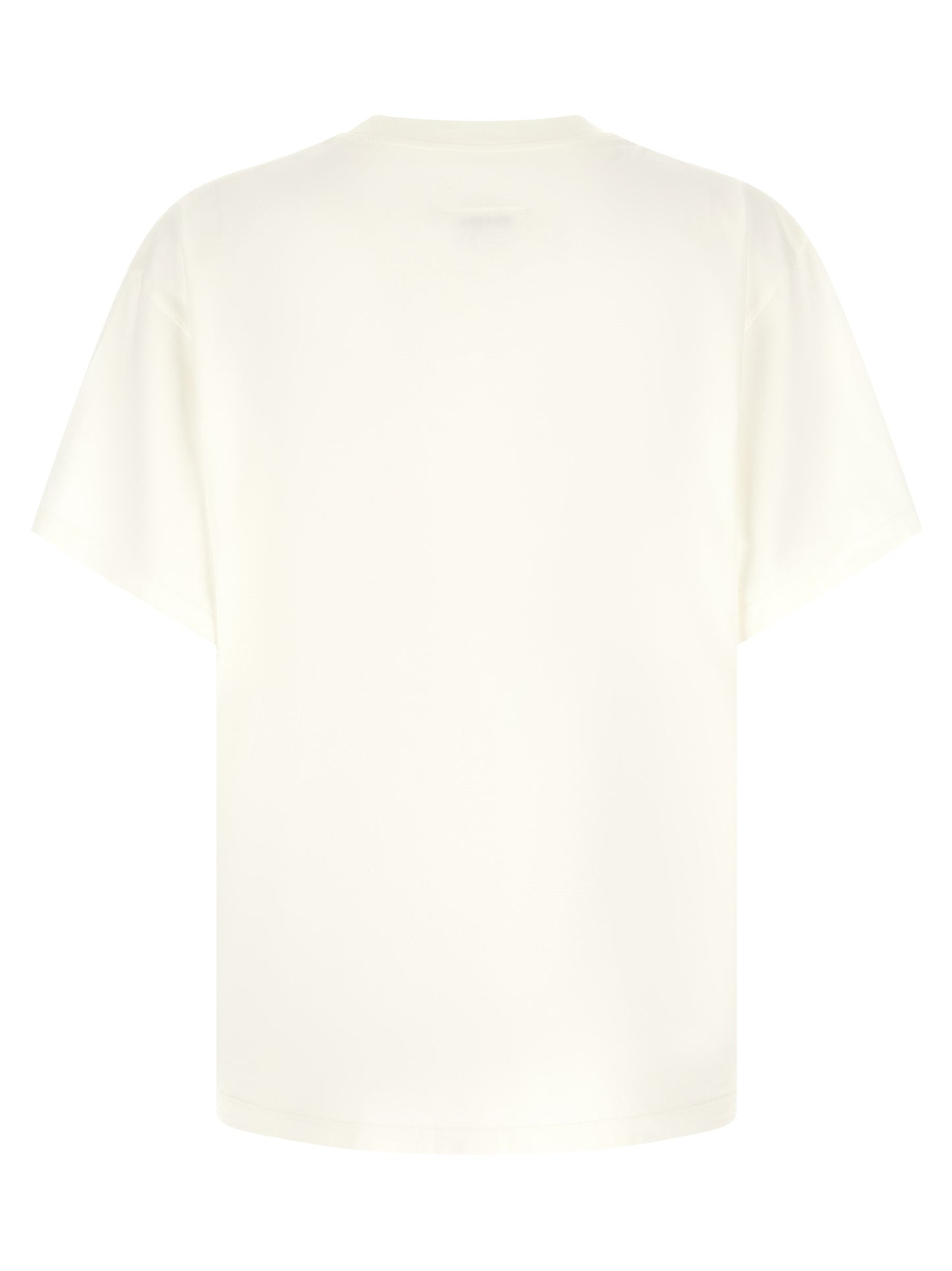 T-Shirt by MM6 Maison Margiela for men in cotton white & signature features an edgy silhouette, meticulously detailed with a sophisticated and crew neckline for a truly edgy finish.