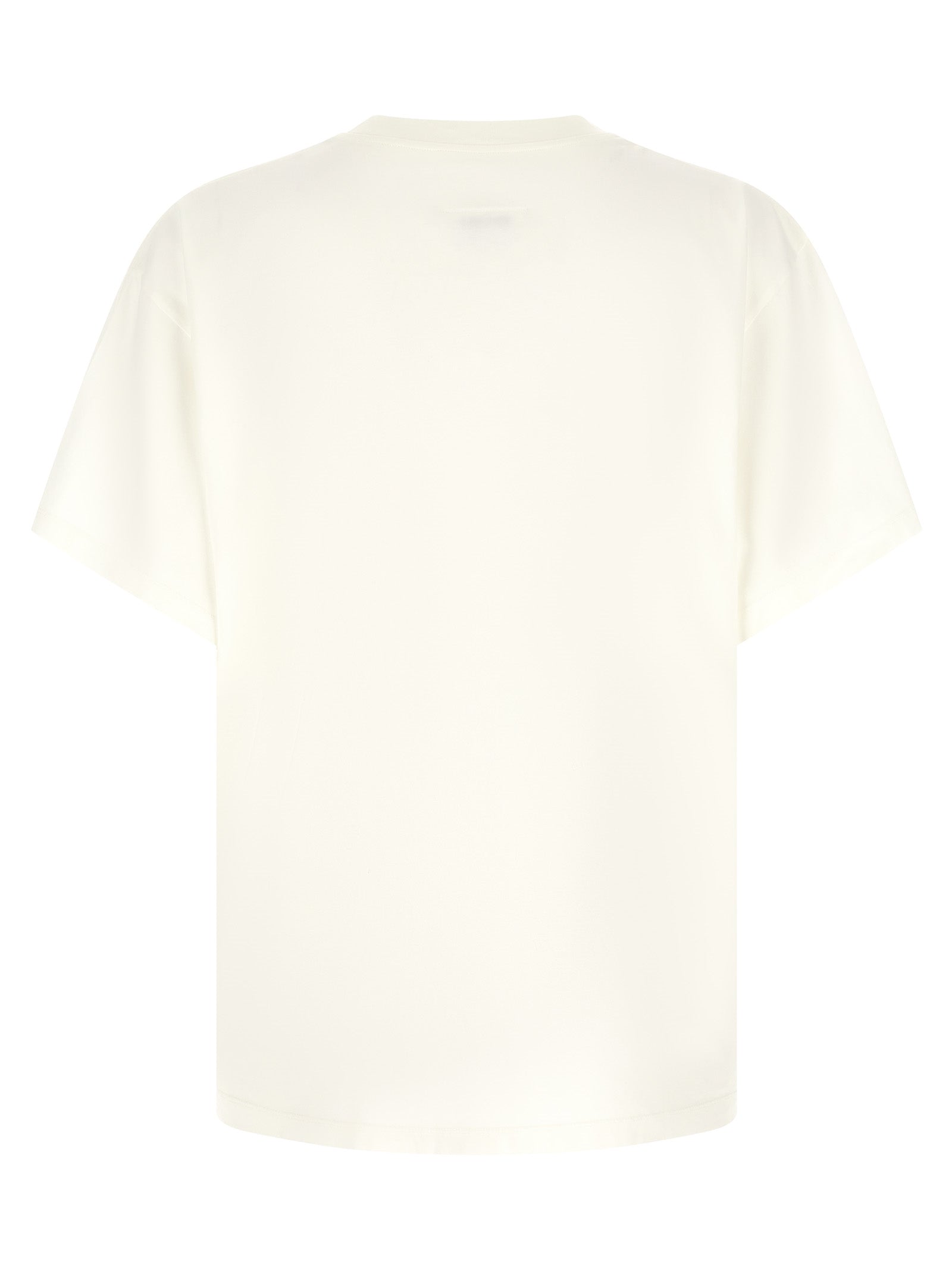 T-Shirt by MM6 Maison Margiela for men in cotton white & signature features an edgy silhouette, meticulously detailed with a sophisticated and crew neckline for a truly edgy finish.