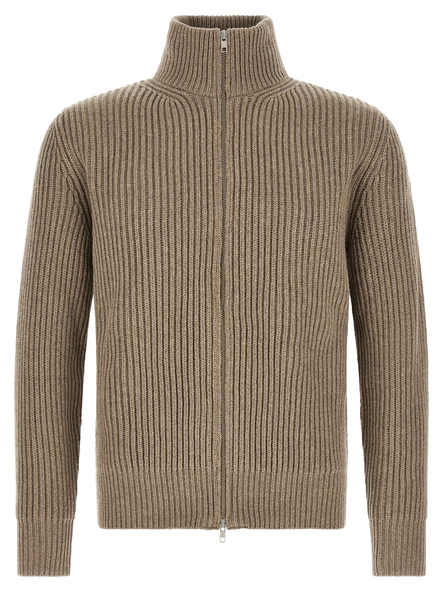Overcoat by MM6 Maison Margiela for men in polyamide & wool beige & white showcases a enveloping silhouette, detailed with distinctive and a enveloping .