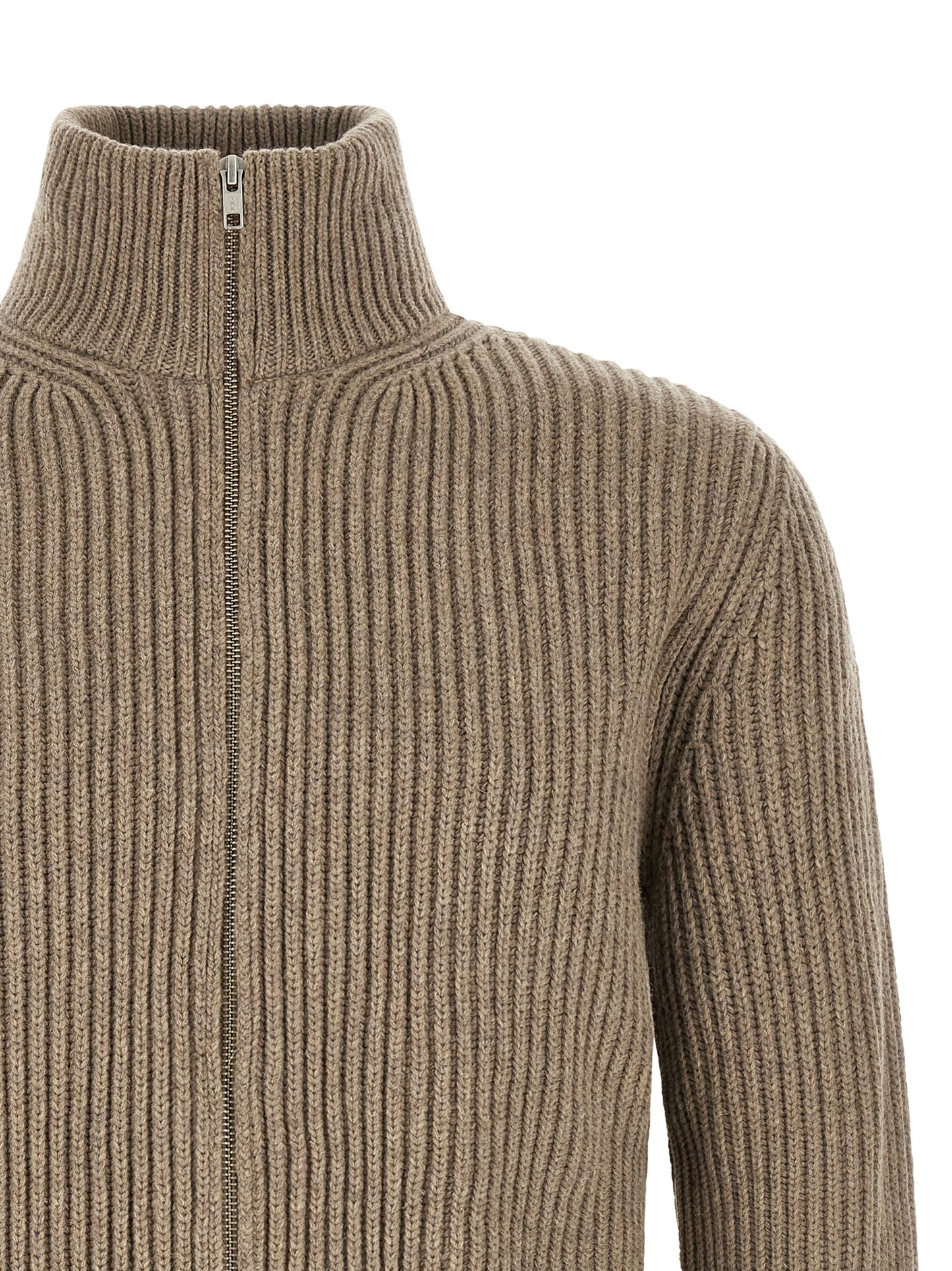Overcoat by MM6 Maison Margiela for men in polyamide & wool beige & white showcases a architectural silhouette, artfully detailed with a distinctive and functional for a architectural finish.