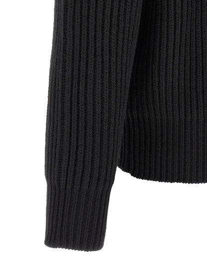 Overcoat by MM6 Maison Margiela for men in polyamide & wool black, silver & white showcases a architectural silhouette, artfully detailed with a distinctive and functional for a architectural finish.