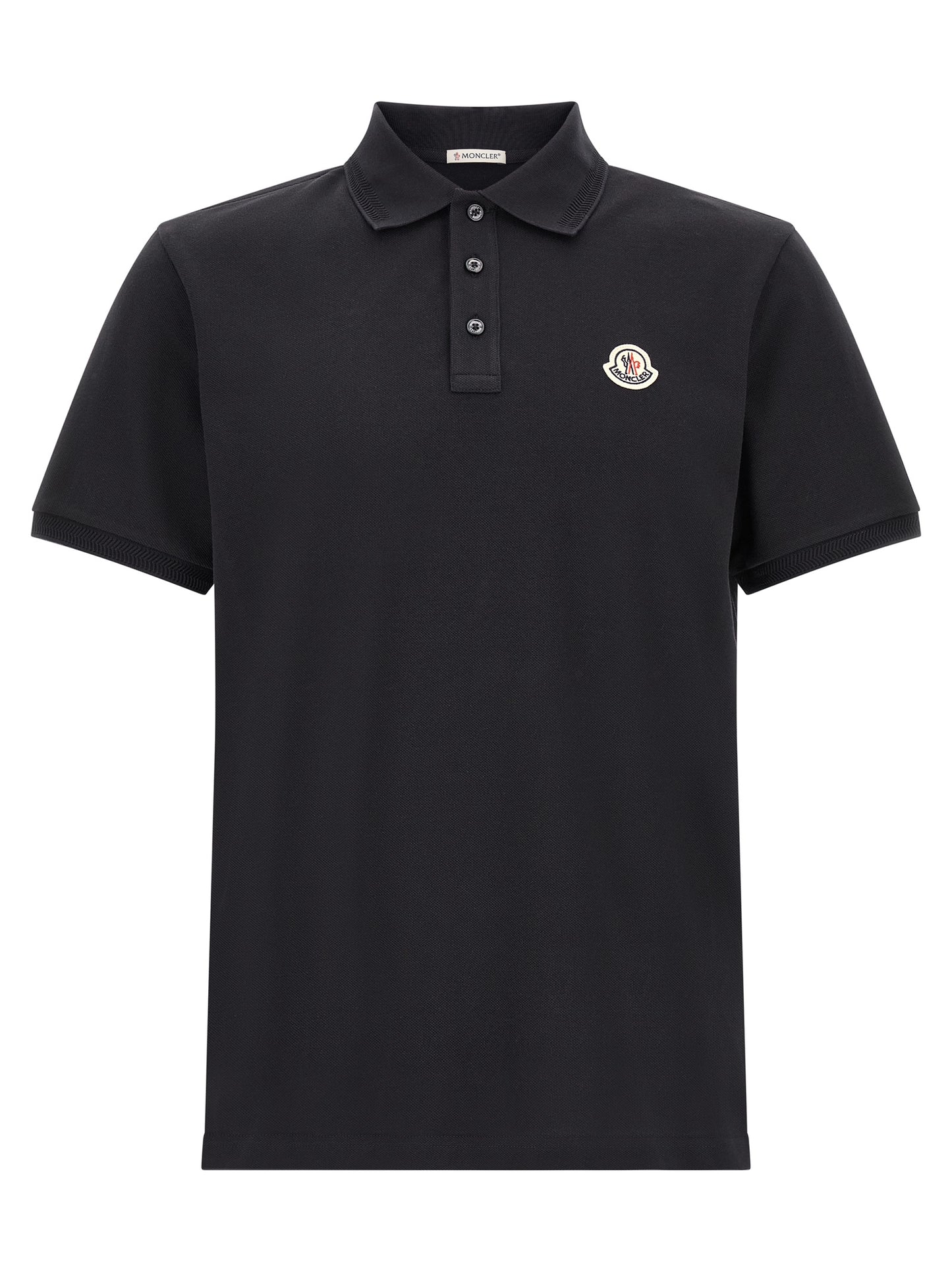 Polo Shirt by Moncler for men in cotton felt blue features a eye catching silhouette, showcasing a refined and for a eye catching finish.