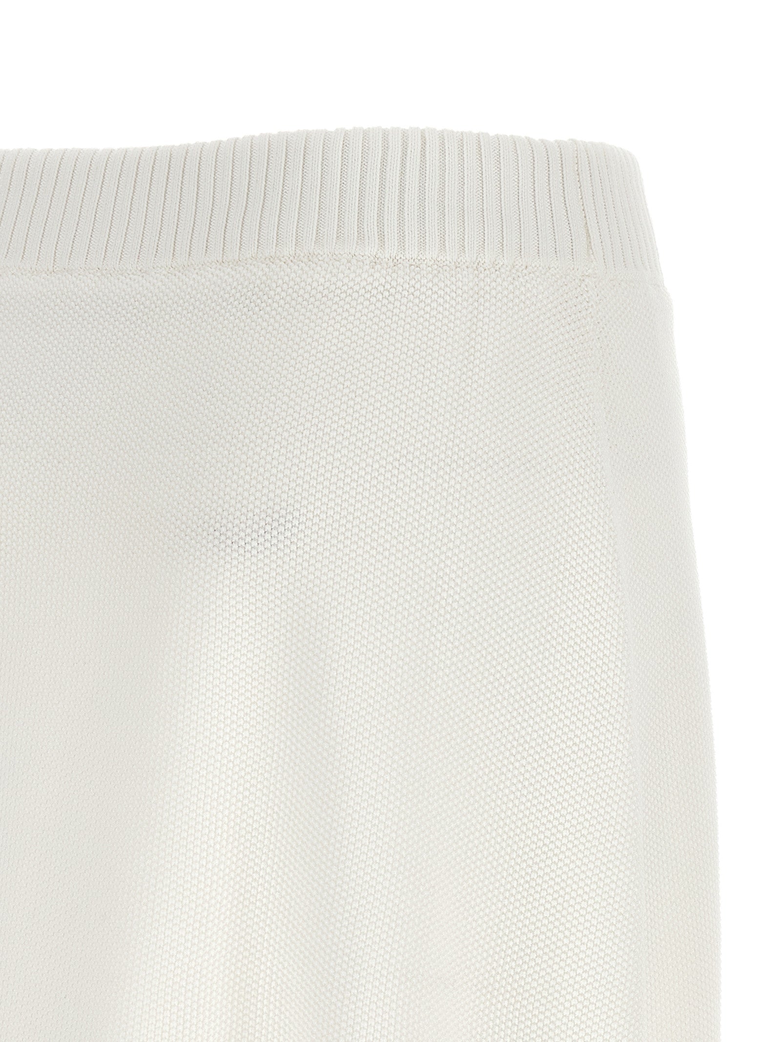 Skirt by Brunello Cucinelli for women in cotton navy, red, white & striped features an tailored silhouette, artfully capturing the essence of Women's Cotton Mini Long Skirt in a sophisticated mini long.