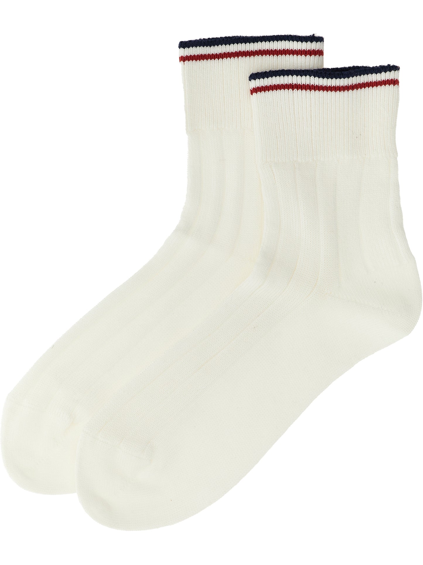 Socks by Brunello Cucinelli for women in cotton navy, red, white & striped presents a perennial silhouette, artfully capturing the refined essence of the perennial Essence Women's Cotton Socks design with a perennial finish.